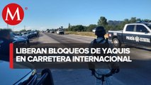 Guardia Nacional y policías estatales liberan carretera en Sonora