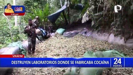 下载视频: VRAEM: PNP incinera cinco laboratorios artesanales donde se fabricaba cocaína