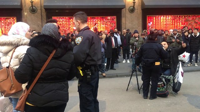 NYC Bahgat Saber, accosted by supporters of Egypt's oppressive regime as he speaks of it's horrors.