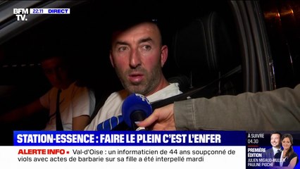 Après avoir attendu plus de 45 minutes, Sébastien ne pourra pas faire son plein car la station-service n'a plus d'essence