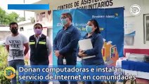 Donan computadoras e instalan servicio de Internet en comunidades
