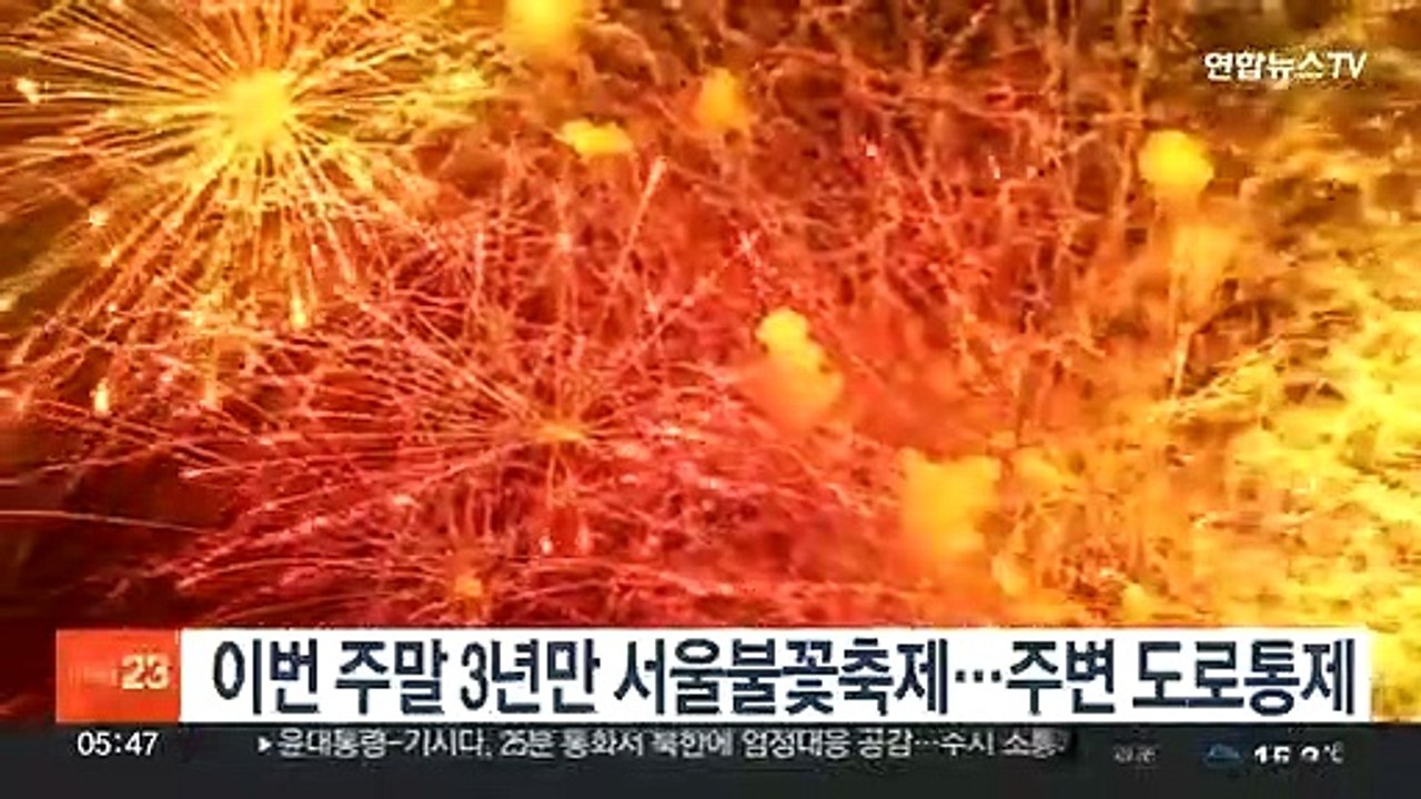 이번 주말 3년만 서울불꽃축제…주변 도로통제