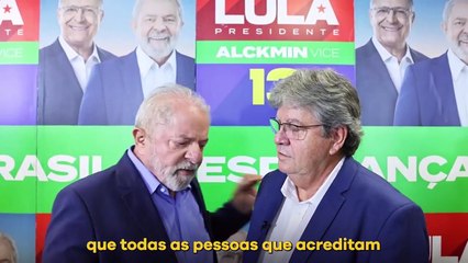 Télécharger la video: Lula grava vídeo ao lado de João Azevêdo e oficializa apoio ao governador no 2º turno