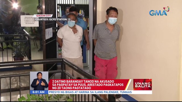 2 dating brgy. tanod na akusado sa pagpatay sa pulis, arestado pagkatapos ng 20 taong pagtatago | UB