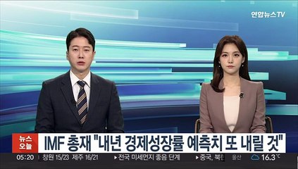 IMF 총재 "내년 경제성장률 예측치 또 내릴 것"