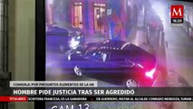 Hombre agredido por presunto miembro de la guardia nacional, exige justicia