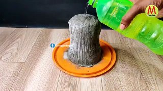 Beautiful very nice waterfall fountain water fountain using plastic bottle making at home(360P)