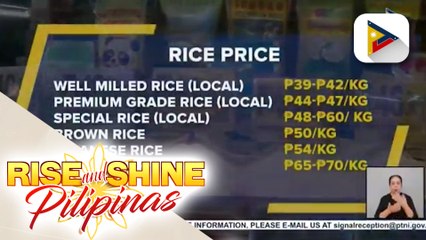 Update sa presyo ng mga pangunahing bilihin