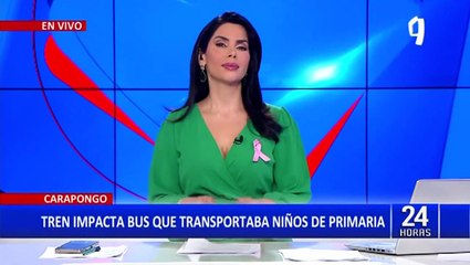 Carapongo: Tren impacta contra bus que transportaba niños de primaria