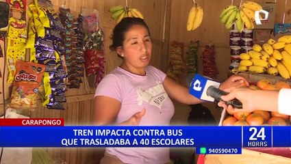 Carapongo: Tren impacta contra bus que transportaba niños de primaria