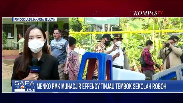 Kunjungi Langsung Lokasi Tembok Ambruk, Menko PMK Akan Evaluasi dan Perbaiki Sekolah