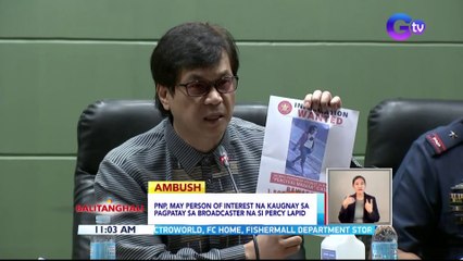 PNP, may person of interest na kaugnay sa pagpatay sa broadcaster na si percy lapid | BT