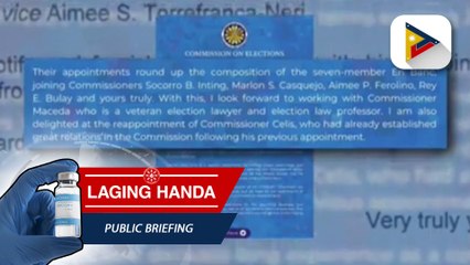 Download Video: COMELEC Chairperson Garcia, kumpiyansa na malaki ang maitutulong ng mga bagong commissioner na itinilaga ni PBBM