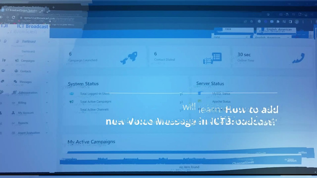 How to create a new Voice Message Campaign in ICTBroadcast || Auto Dialer Software