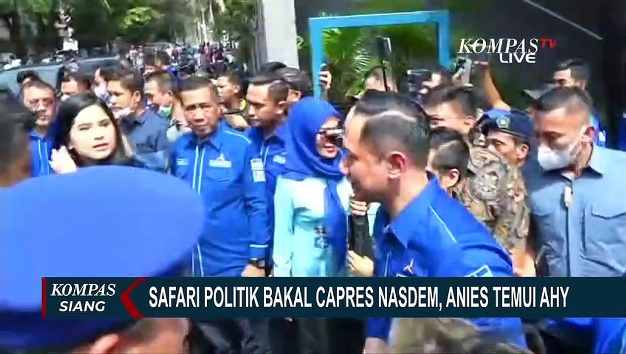 AHY Sambut Langsung Kedatangan Anies Baswedan di DPP Partai Demokrat