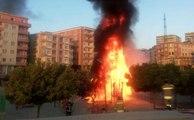 Mardin haberi! Mardin'de çocuk parkındaki oyun grubunu yaktılar