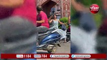 जयपुर के अजमेरी गेट पर ट्रैफिक के बीच युवती ने किया जबरदस्त डांस