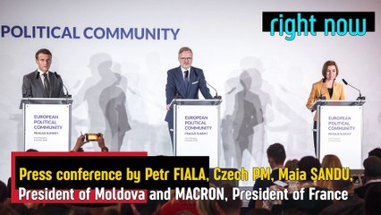 LIVE - Press conference by Petr Fiala, Czech PM, Maia Sandu, President of Moldova and Emmanuel Macron, President of Frence.