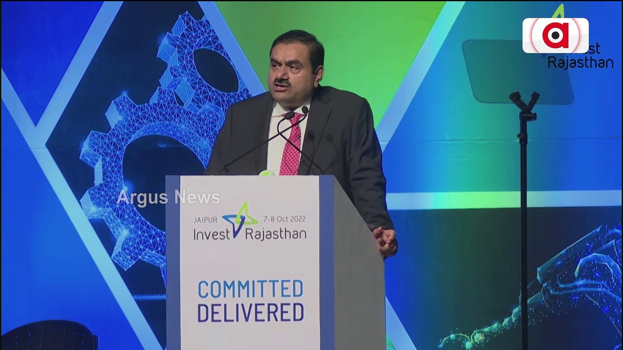 Gautam Adani Addresses Invest Rajasthan Summit 2022