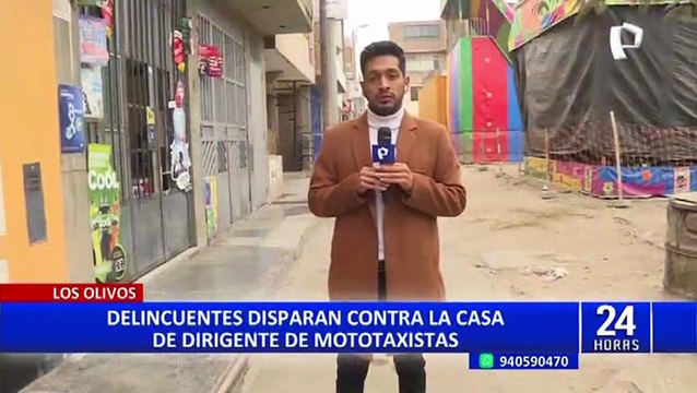 Extorsionadores disparan contra vivienda de dirigente de mototaxistas por no pagar cupos