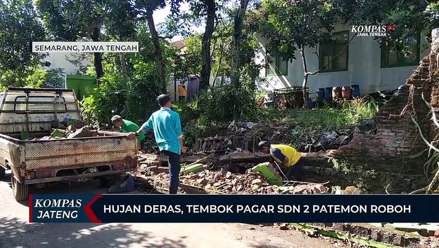 Hujan Deras, Tembok Pagar SDN 2 Patemon Roboh