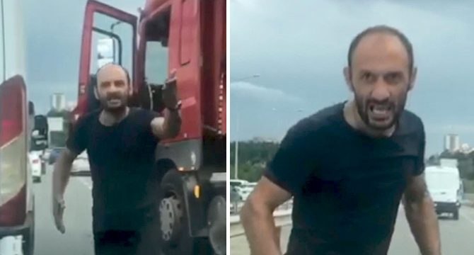 İstanbul’da TIR şoförü tartıştığı sürücüye dehşeti yaşattı