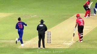 Virat Kohli Bowling Video in Today's Match India Vs Hongkong