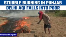 Punjab: Stubble burning beings, the AQI in national capital Delhi goes into poor |Oneindia News*News