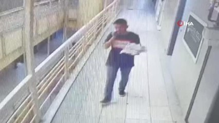 Çalıştığı atölyeden 2.5 kilogram altın çalan çırağın kaçma anı kamerada