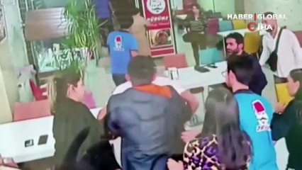 Panik dolu anlar! Esnafın heimlich müdahalesi hayat kurtardı