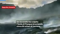 Incendio sull'Isola di Pasqua