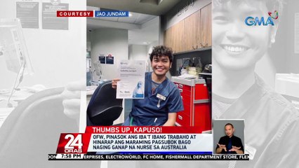 OFW, pinasok ang iba't ibang trabaho at hinarap ang maraming pagsubok bago naging ganap na nurse sa Australia | 24 Oras