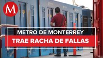 Reportan otra vez retrasos por vagones de Línea 1 del metro en Monterrey