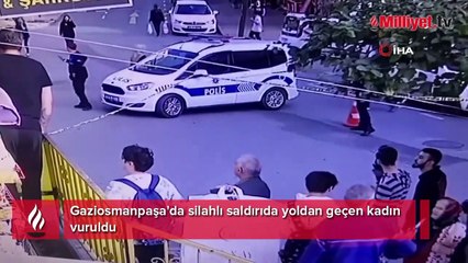 Gaziosmanpaşa'da silahlı saldırıda yoldan geçen kadın vuruldu