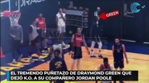 El tremendo puñetazo de Draymond Green que dejó K.O. a su compañero Jordan Poole