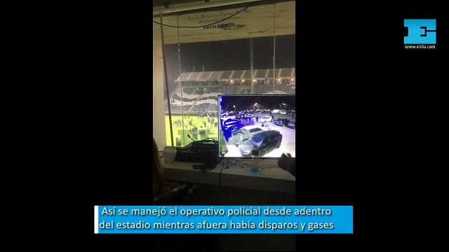 Así manejaron el operativo desde adentro del estadio de Gimnasia, mientras afuera había tiros y gases