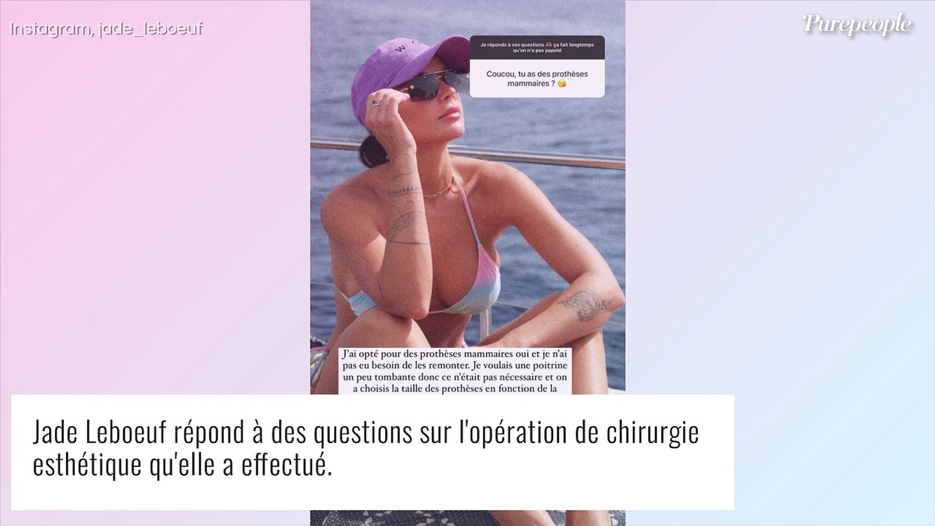 Jade Leboeuf transparente sur son opération de la poitrine : "Elle s'était  totalement dégonflée" - Vidéo Dailymotion