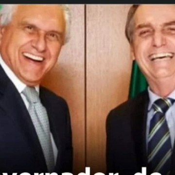 Bolsonaro recebe ápoio do governador de Goiás Ronaldo Caiado