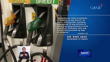 Presyo ng ilang produktong petrolyo, nakaambang magtaas sa susunod na linggo | Saksi