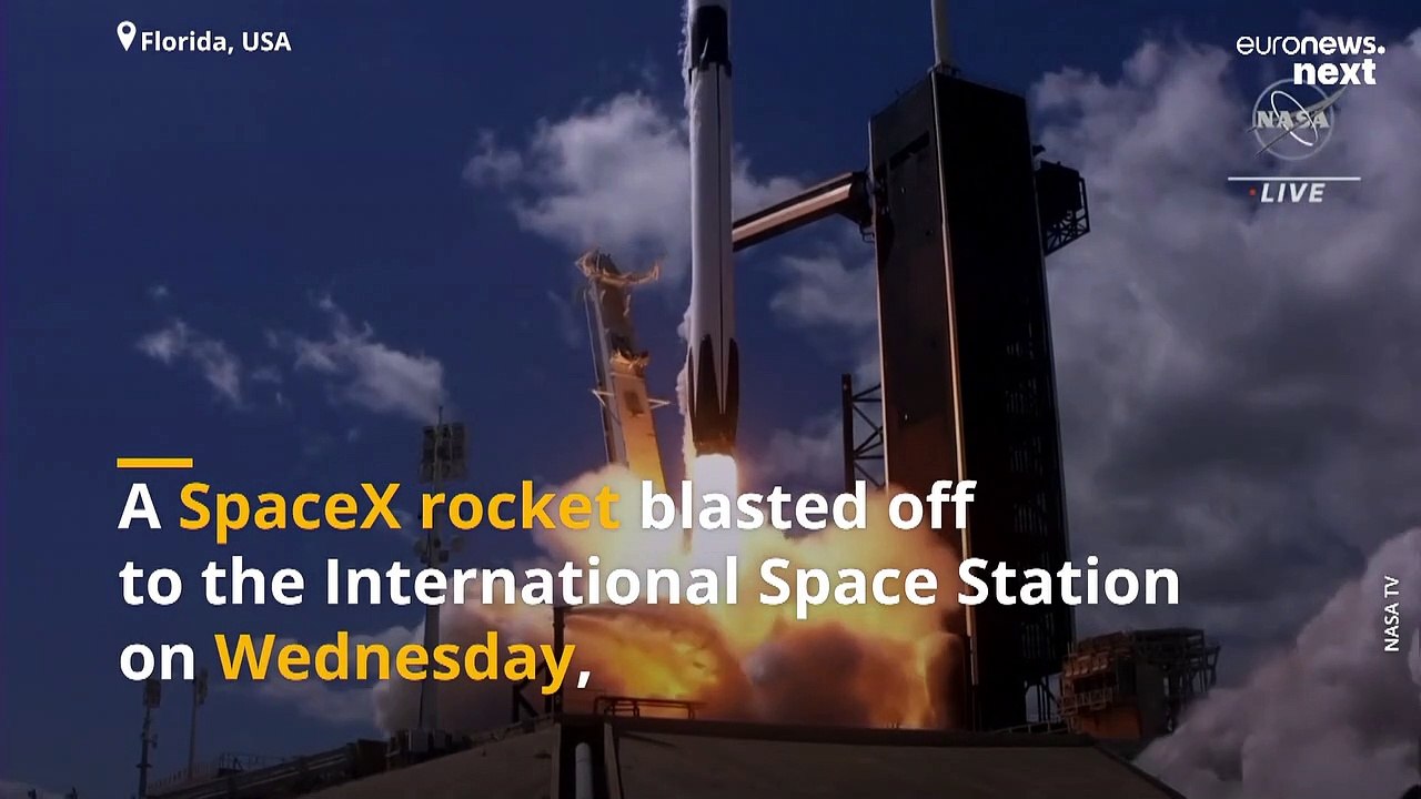 SpaceX capsule heads to the ISS with a Russian cosmonaut and NASA crew on board