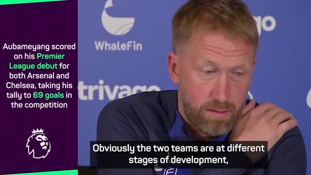 Potter discusses Aubameyang and Haaland comparison