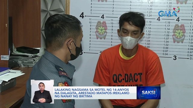Lalaking nagsama sa motel ng 14-anyos na dalagita, arestado matapos ireklamo ng nanay ng biktima | Saksi