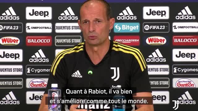 Juventus - Allegri : Rabiot va bien et s'améliore comme tout le monde