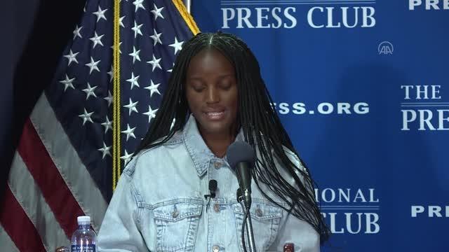 WASHINGTON - Aktivist Vanessa Nakate, iklim değişikliğine ilişkin basın toplantısı düzenledi