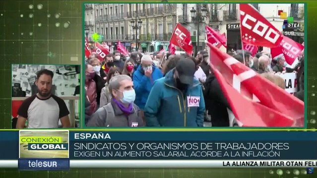 Sindicatos de España se movilizan para exigir mejoras salariales
