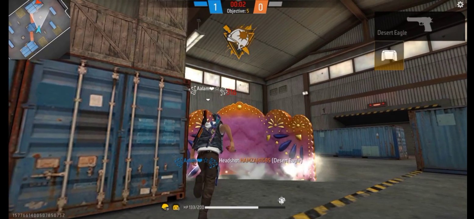 Free fire || Lone wolf mode op headshot gameplay 1vs1