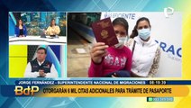 Migraciones habilitará 6 mil citas adicionales todos los sábados para tramitar pasaporte