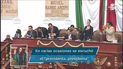 En Cuarto Informe, diputados "destapan" a Sheinbaum para 2024