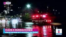 Intensa lluvia en el Valle de México provoca retraso de servicios de transporte