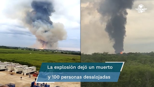 Explota ducto de Pemex en Huimanguillo, Tabasco